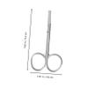 MERRYHAPY 2pcs Stainless Steel Eyebrow Trimmer Precision Vibrissa Scissors Rounded Nose Hair Trimmer for Safe Grooming Beauty Care Tools for Men and Women view 4