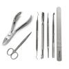 Professional Nails Removal 6PCS Set Clipper for Thick Ingrown Nails, Nail Care Cuticles Scissors Manicure Pedicure Cuticle Pusher, Nail File Mens & Women Grooming Kit view 1
