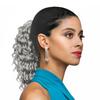 12" Length Drawstring Curly Loose Ponytail DS22 Color 60 - Gently Pulled Out Spiral Curls Haipiece Fusion Heat Friendly Synthetic Fiber Womens African American Foxy Silver Bundle Hairloss Booklet view 1