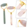 BIUDECO 2pcs Jade Rollers for Face Massage Smooth Massage Tool for Skin Care Body Roller with Gua Sha for Relaxation and Puffiness Relief for All Skin Types view 3