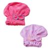 BIUDECO 2pcs Fast Drying Hair Towel Wraps Ultra Absorbent Microfiber Caps for Women Quick-Drying Hair Wraps Purple Watermelon Red for Bath Gym Travel and Sports view 1