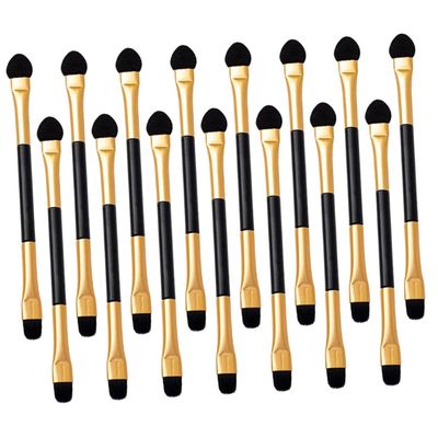 Beatifufu 15pcs Dual-ended Eyeshadow Applicator for Professional Makeup and Portable Makeup Brushes for Eyeshadow Nose Shadow and Lip Application