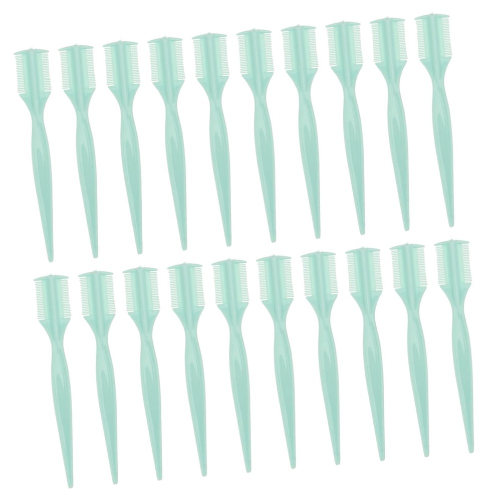Beatifufu 50pcs Bangs Shaping Combs and Eyelash Separators for Women Portable Makeup Tool for Grooming Eyebrows Lashes and Bangs Random Colors
