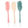 Ipetboom 3pcs Long Handle Bath Ball Scrubber Soft Foaming Bath Flower Tool for Exfoliating Skin and Back Cleaning for Home Shower Use Mixed Colors view 1