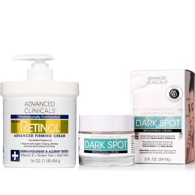 Advanced Clinicals Retinol Firming Cream + Dark Spot Brightening Face Cream Set
