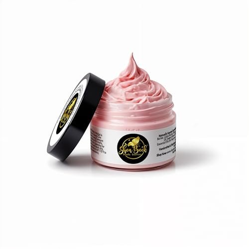 Shea Beck Body Butter Pure & Natural Whipped Body Butter with Shea, Cocoa & Mango Butters + Jojoba, Avocado & Sweet Almond Oils | Skin & Beard Care (Cotton Candy)
