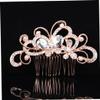 Beatifufu 4pcs Bridal Rhinestone Pearl Hair Combs Alloy Elegant Design for Wedding Prom Party view 2