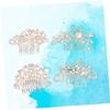 Beatifufu 4pcs Bridal Rhinestone Pearl Hair Combs Alloy Elegant Design for Wedding Prom Party view 3