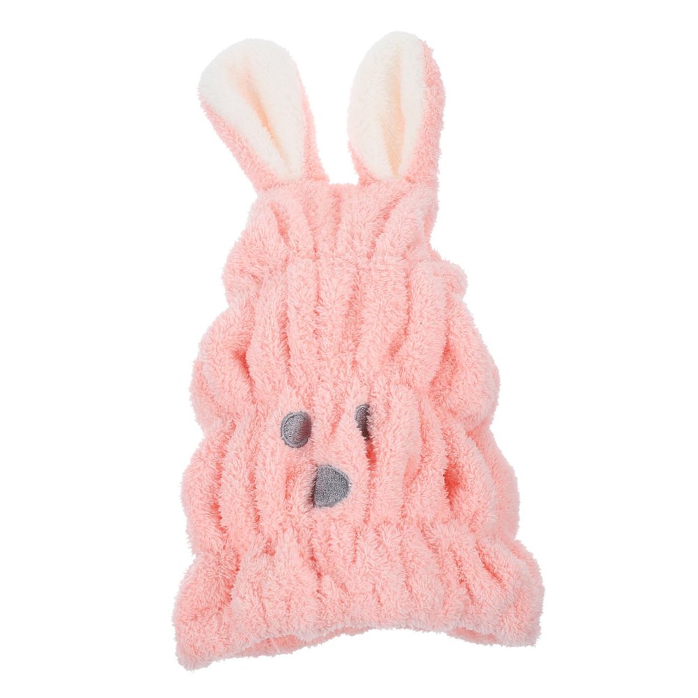 Beatifufu Cartoon Bunny Hair Drying Hat Super Absorbent Towel Cap Boys and Girls Hair Towel Wrap
