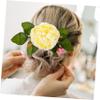 Beatifufu Flower Hair Comb for Women Chic Decorative Side Comb Faux Flowers for Weddings Formal Events and Everyday Styling view 3