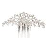 Beatifufu Stunning Bridal Wedding Flower Crystal Rhinestone Women Hair Comb Headpiece for Special Occasions view 1