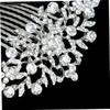 Beatifufu Stunning Bridal Wedding Flower Crystal Rhinestone Women Hair Comb Headpiece for Special Occasions view 2