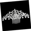 Beatifufu Stunning Bridal Wedding Flower Crystal Rhinestone Women Hair Comb Headpiece for Special Occasions view 3