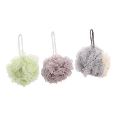 Beatifufu 3pcs Bath Scrubbing Supple Skin Scrubber Bath for Body Cleaning Mixed Colors Bathing Accessories for Exfoliation and Daily Use