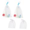 Beatifufu 4pcs Soap Foaming Bags Exfoliating Net Pouches for Home Use for Creating Bubbles and Foams Facial Cleaning Tool Sponge Flower Design view 1