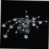 Beatifufu Bridal Flower Crystal Rhinestones Hair Comb Clip for Wedding Silver Women's Hair Accessory view 2
