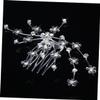 Beatifufu Bridal Flower Crystal Rhinestones Hair Comb Clip for Wedding Silver Women's Hair Accessory view 4
