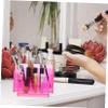 Beatifufu Acrylic Nail Brush Holder Makeup Organizer Multiple Compartments for Desk Storage and Stable Design for Nail Tools and Cosmetics for Home Use view 3