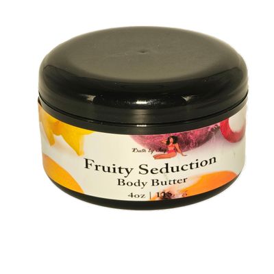 Bath by Jay, Fruity Seduction Scented Body Butter, Handmade, 4oz, 8oz, Long-lasting Moisturizer (4oz)