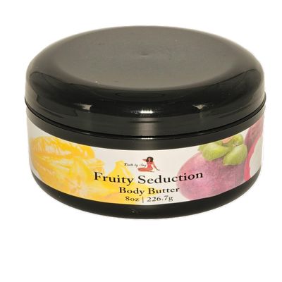 Bath by Jay, Fruity Seduction Scented Body Butter, Handmade, 4oz, 8oz, Long-lasting Moisturizer (8oz)