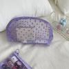 4pcs Heart Cosmetic Bag for Women, Multi Portable Toiletry Bag Breathable Transparent Waterproof Storage Bag In Purple (Purple) view 2