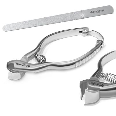 Heavy Duty Precision Toe Nail Clippers for Thick Ingrown Nails - Professional Finger Nail Clippers with Diamond Dusted Nail File - Ensures Durability and Longevity