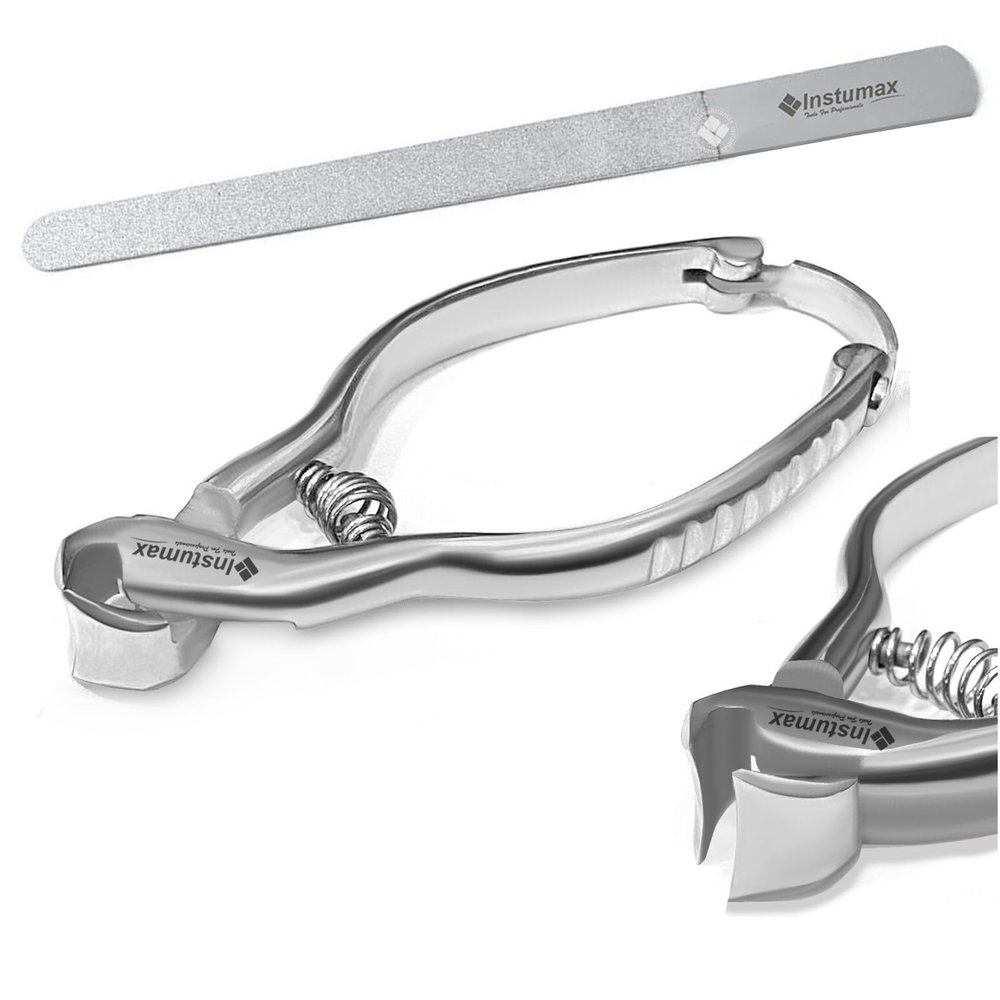 Heavy Duty Precision Toe Nail Clippers for Thick Ingrown Nails - Professional Finger Nail Clippers with Diamond Dusted Nail File - Ensures Durability and Longevity
