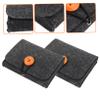 BIUDECO 2pcs Storage Pouch Portable Organizer for Aromatherapy Bottles Thick Felt Case for Travel for Holders Small Accessories and view 3