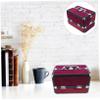 BIUDECO Aluminum Makeup Case Dual-opening Cosmetic Organizer for Travel Storage Spacious Professional Makeup Storage Box for Artists Burgundy with Black Trim view 3