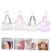 Hohopeti 4pcs Hanging Drying Net for Makeup Sponges and Brushes Cosmetic Tool Holder Durable Mesh Rack for Bathroom and Laundry for Organizing Items Grey Pink Matcha view 3