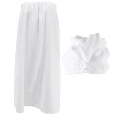 BIUDECO 1set Microfiber Bath Towel and Hair Wrap for Adults Highly Absorbent Quick Drying for Shower Spa and Daily Set
