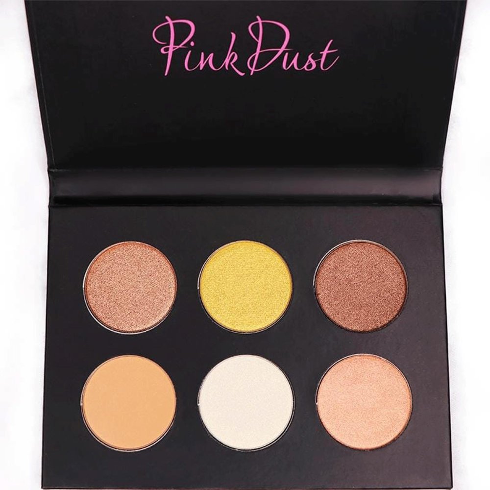 Pink Dust Glow Eyeshadow Palette - Makeup Eyeshadow Palette - 6 Colors High Pigmented Eyeshadow Palette - Perfect for Eyes Shimmer Glowing and Eye Shadows