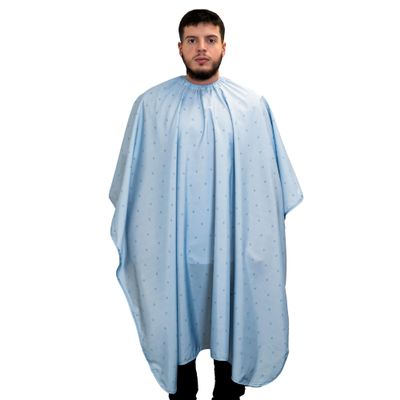 Barber Strong The Barber Cape Haircut Cover for Men, Hair Repelling and Static-Reducing Material, Flexible Elastic Neckband, Water Resistant Fabric, Oversized for Complete Coverage - Arctic Blue