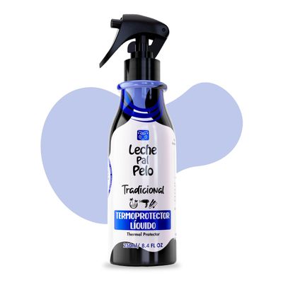 Leche Pal Pelo Liquid Thermal Protector Spray | Hair Heat Shield with Coconut Milk, Argan Oil, and Aloe Vera, 8.4 oz.