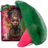 AFRIKI African Net Sponge  Exfoliating Body Scrubber, Black Owned & Rooted in Africa, All Skin Types | 45 in Long (Pink & Green) view 1