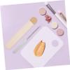 FRCOLOR 1set Stainless Steel Makeup Spatula for Mixing Foundation and Pigments Double-headed Cosmetic Tool for Professional and Home Use Easy to Clean Design view 3