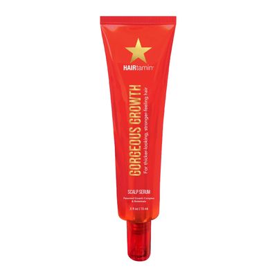 HAIRtamin Gorgeous Growth Travel Scalp Serum Natural Hair Growth Thickening Treatment | Visibly Increases Thicker Looking Hair And Promotes Scalp Health | Nourishes & Hydrates Dry, Itchy Scalp