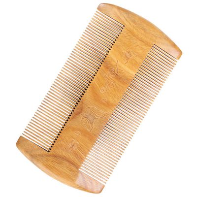 Beatifufu Beard Comb for Men Handmade Dual-row Wooden Grooming Tool for Beard Care and Travel Compact for Easy Styling and Maintenance