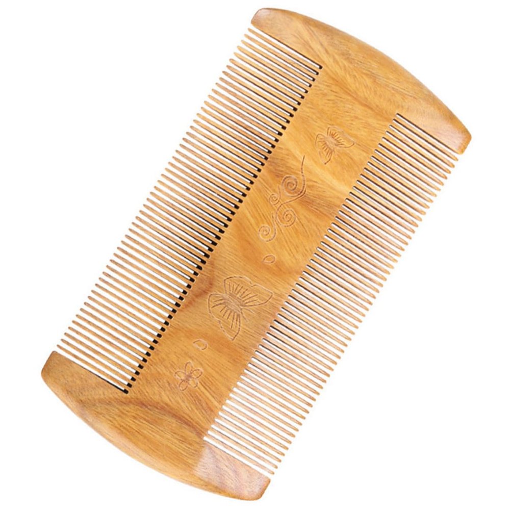 Beatifufu Beard Comb for Men Handmade Dual-row Wooden Grooming Tool for Beard Care and Travel Compact for Easy Styling and Maintenance