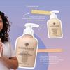 Hairitage Gentle Daily Moisture Shampoo and Conditioner Set - Split End + Bond Strengthening for Dry, Damaged Hair with Jojoba Oil - Anti-Frizz and Color Safe - Cherry + Amber Scent (13oz. 2-pack) view 2