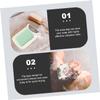 Ipetboom 6pcs Soap Foaming Pouches Black Linen Soap Bags for Shower and Bath Exfoliating Mesh Design view 3