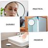 Ipetboom Suction Cup Magnifying Makeup Mirror Compact Shape Cosmetic Mirror for Home Use Easy to Install Durable Design for Men and Women Black Magnification view 3