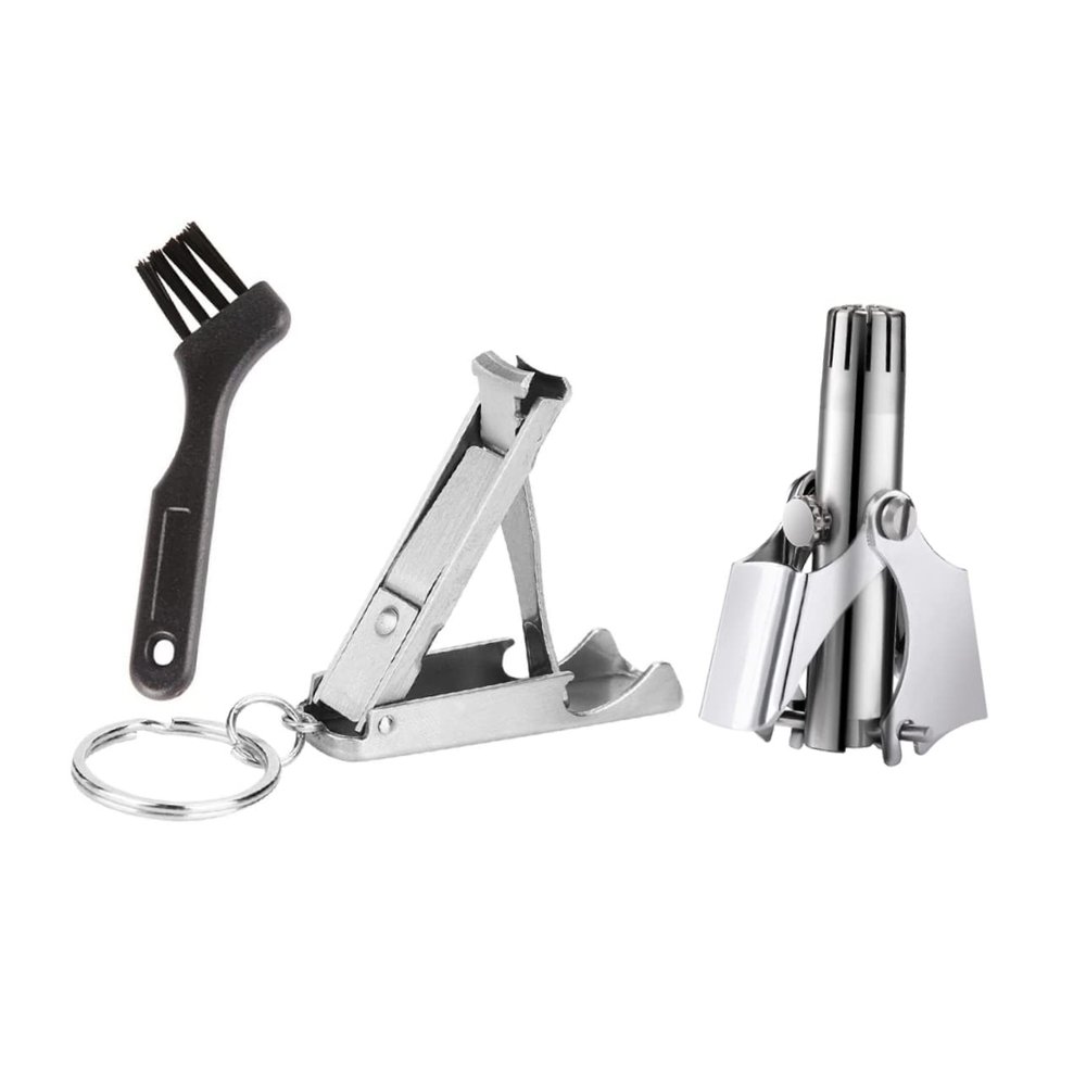 Beatifufu Nose Hair Trimmer Set Facial Hair Removal for Women Nose Remover Scissors Boys and Girls Trimmer Nail Cutter