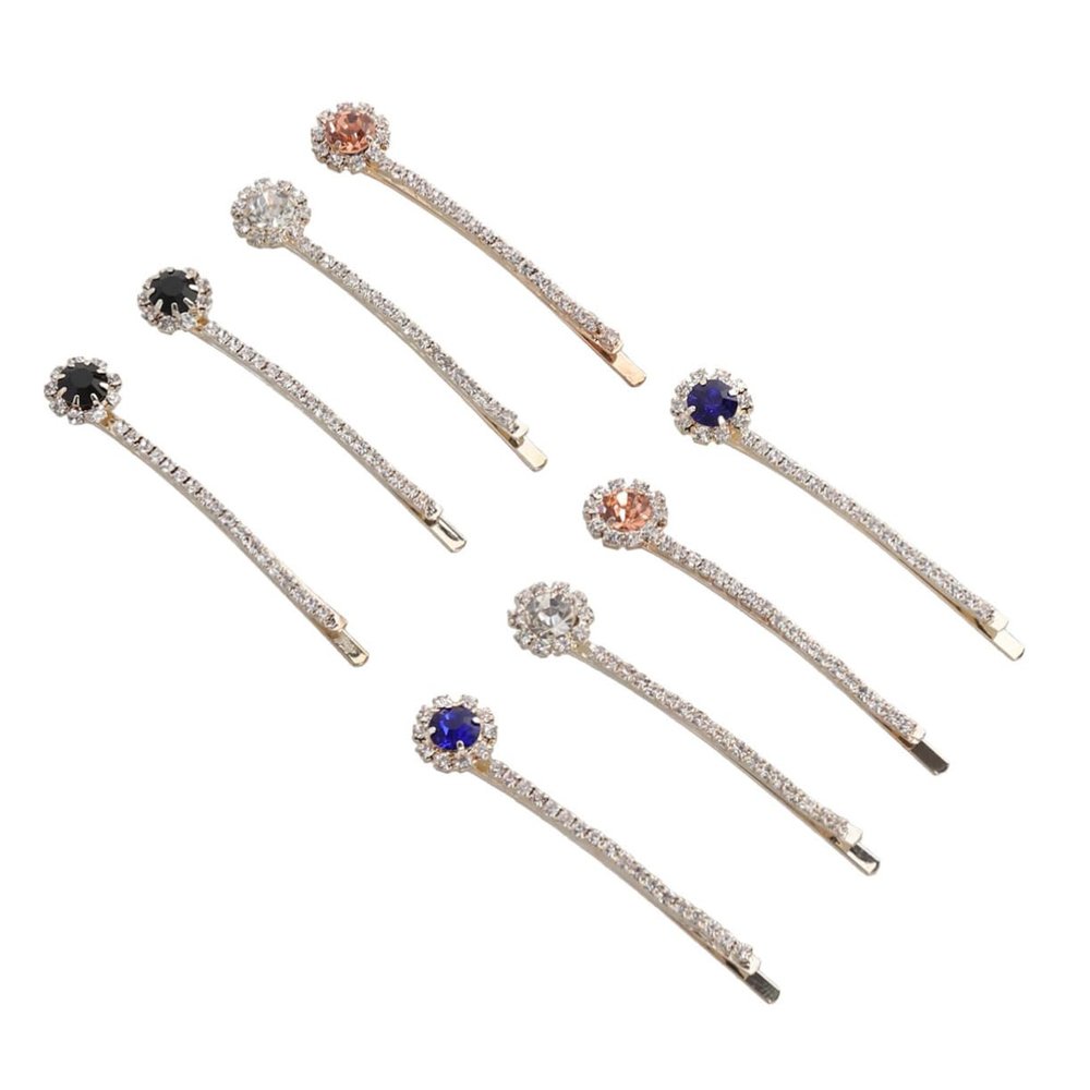 Ipetboom 8pcs Mixed Rhinestone Metal Hair Clips for Girls Snap Hairpins for Daily Use Festivals and Parties Vibrant Styles for Boys and Girls and Toddlers