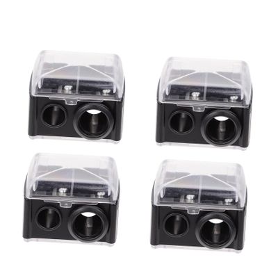 Beatifufu 4pcs Makeup Pen Sharpener Dual Eyebrow Eyeliner Pencil Sharpener for Women Black Convenient Tool Lid for Less Essential Makeup Supplies for All Cosmetic Pencils