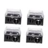 Beatifufu 4pcs Makeup Pen Sharpener Dual Eyebrow Eyeliner Pencil Sharpener for Women Black Convenient Tool Lid for Less Essential Makeup Supplies for All Cosmetic Pencils view 1