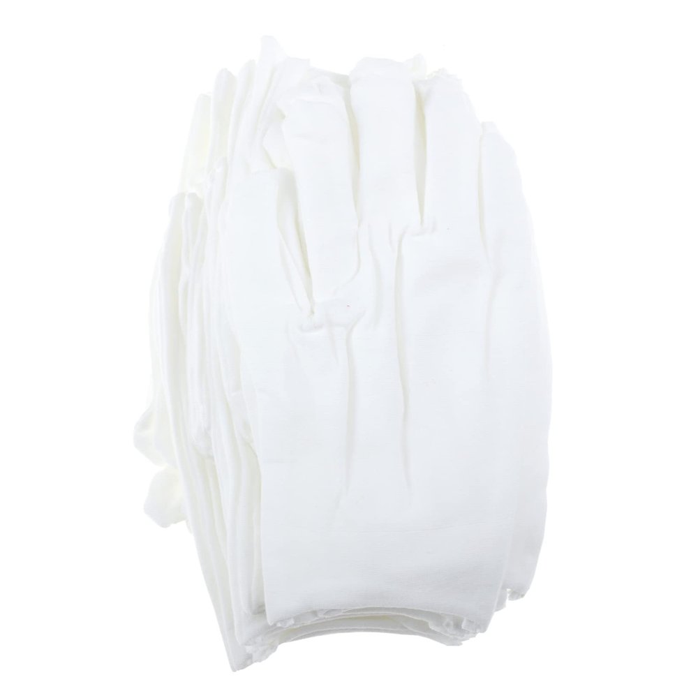 Beatifufu 12pairs Breathable Cotton Yarn Gloves Reusable Moisturizing Gloves for Men and Women for Jewelry Inspection and Hand Protection Comfortable and Washable