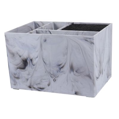 Ipetboom Professional Hairdressing Scissor Holder Tool Organizer Anti-Slip Multi-Functional Storage Box for Salon Home Use Efficient Scissors Comb Storage Stylish Marble Design