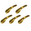 Beatifufu 5pcs Zinc Alloy Facial Mask Scoop Eye Cream Spoon Cosmetics Spoon for Makeup Application Durable Smooth Surface for Diy Skincare Golden Finish view 1