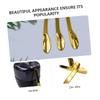 Beatifufu 5pcs Zinc Alloy Facial Mask Scoop Eye Cream Spoon Cosmetics Spoon for Makeup Application Durable Smooth Surface for Diy Skincare Golden Finish view 4